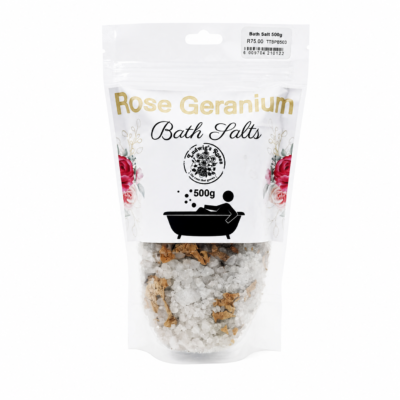 Bath Salt – Rose Geranium 500g
